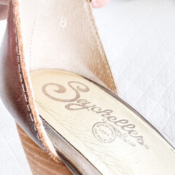 Seychelles Women's Chirp Espadrille Slingback Peep Toe Metallic Heel SIze 8 - Picture 4 of 4
